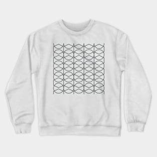 Mid-Century Modern Pattern - White Background Crewneck Sweatshirt